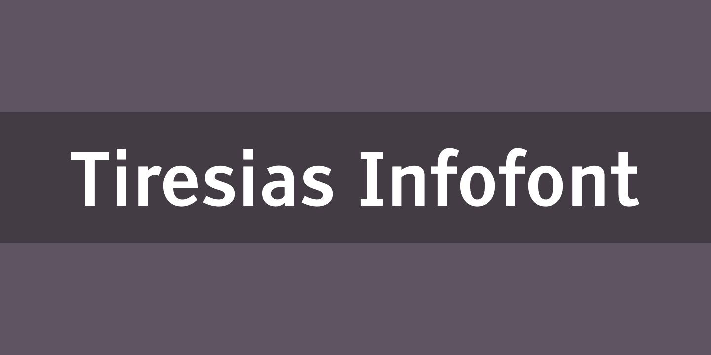 Przykład czcionki Tiresias Infofont Italic
